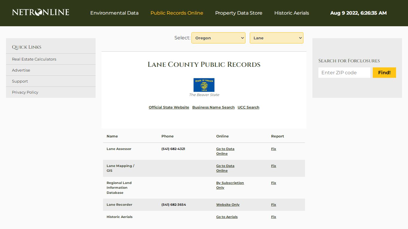 NETR Online • Lane • Lane Public Records, Search Lane ...